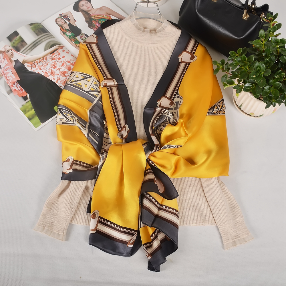 BYSIFA| New Bright Yellow 100% - Shawl Wrap Winter recension och pris