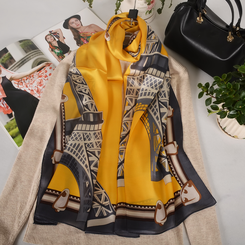 BYSIFA| New Bright Yellow 100% - Shawl Wrap Winter recension och pris