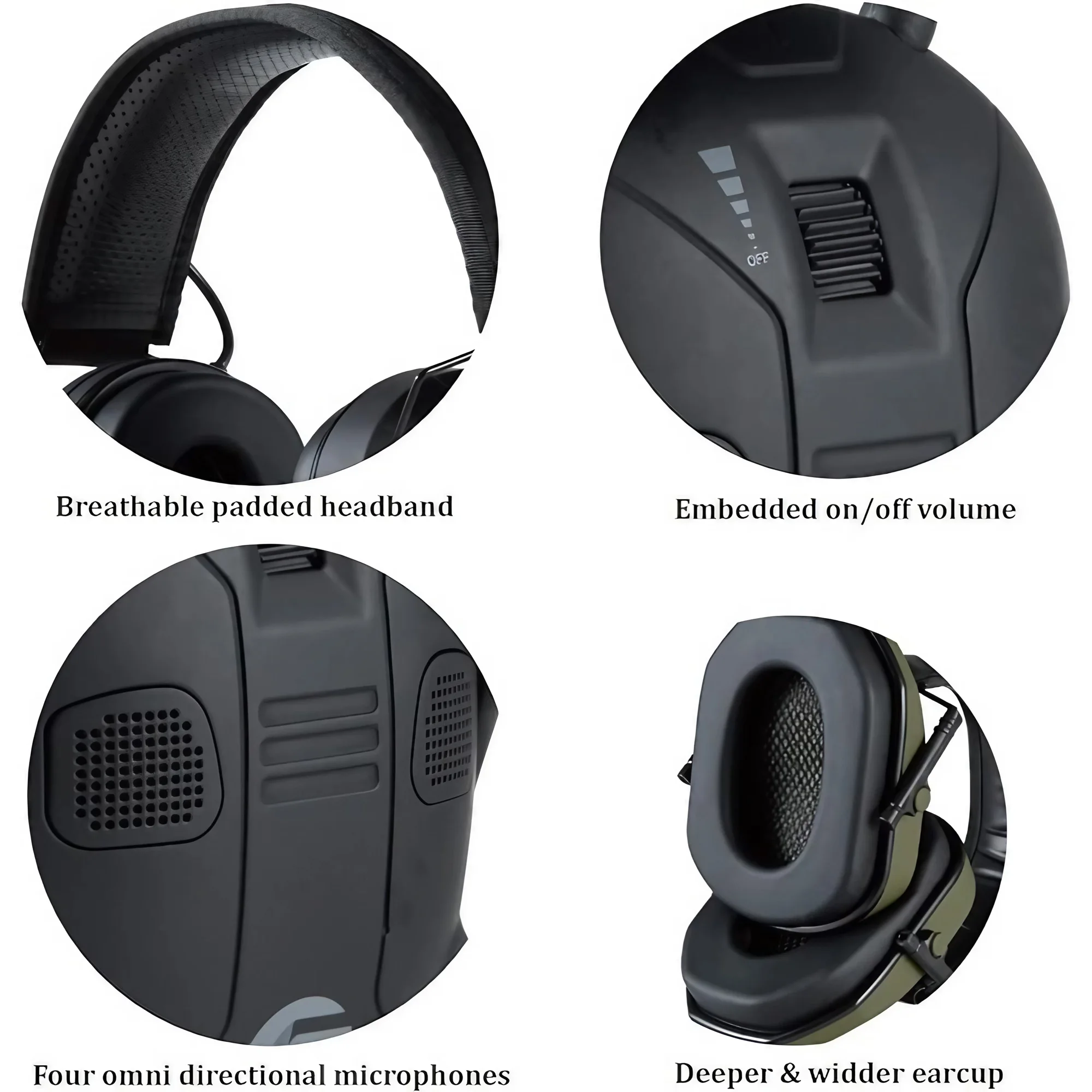 Foldable Electronic Noise Canc - Earmuffs Foldable recension och pris
