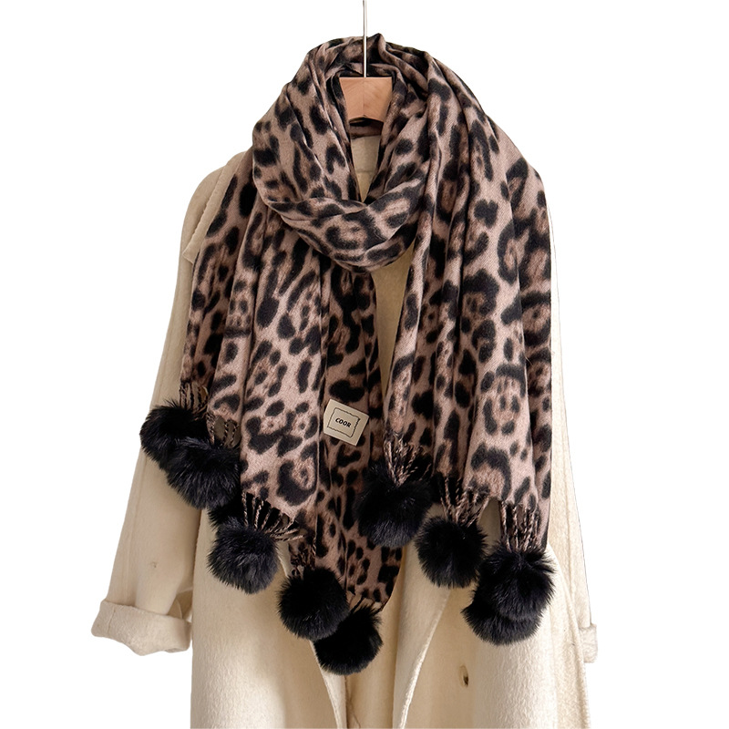 New Luxury Winter Leopard Two- - Shawl Wrap Winter recension och pris