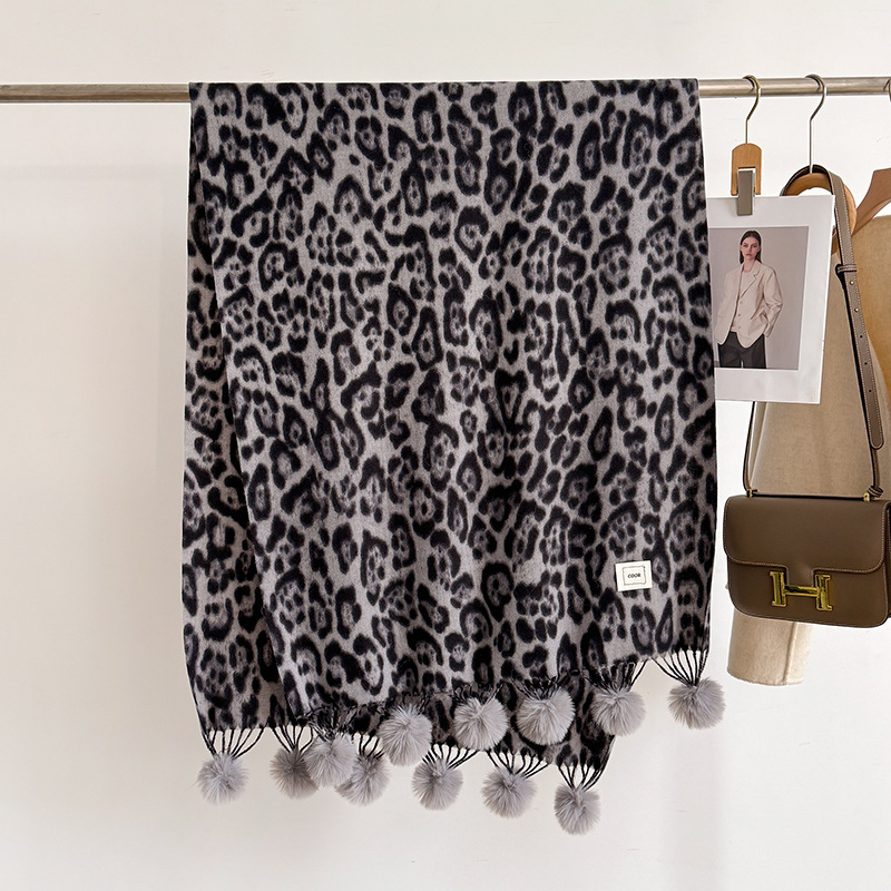 New Luxury Winter Leopard Two- - Shawl Wrap Winter recension och pris
