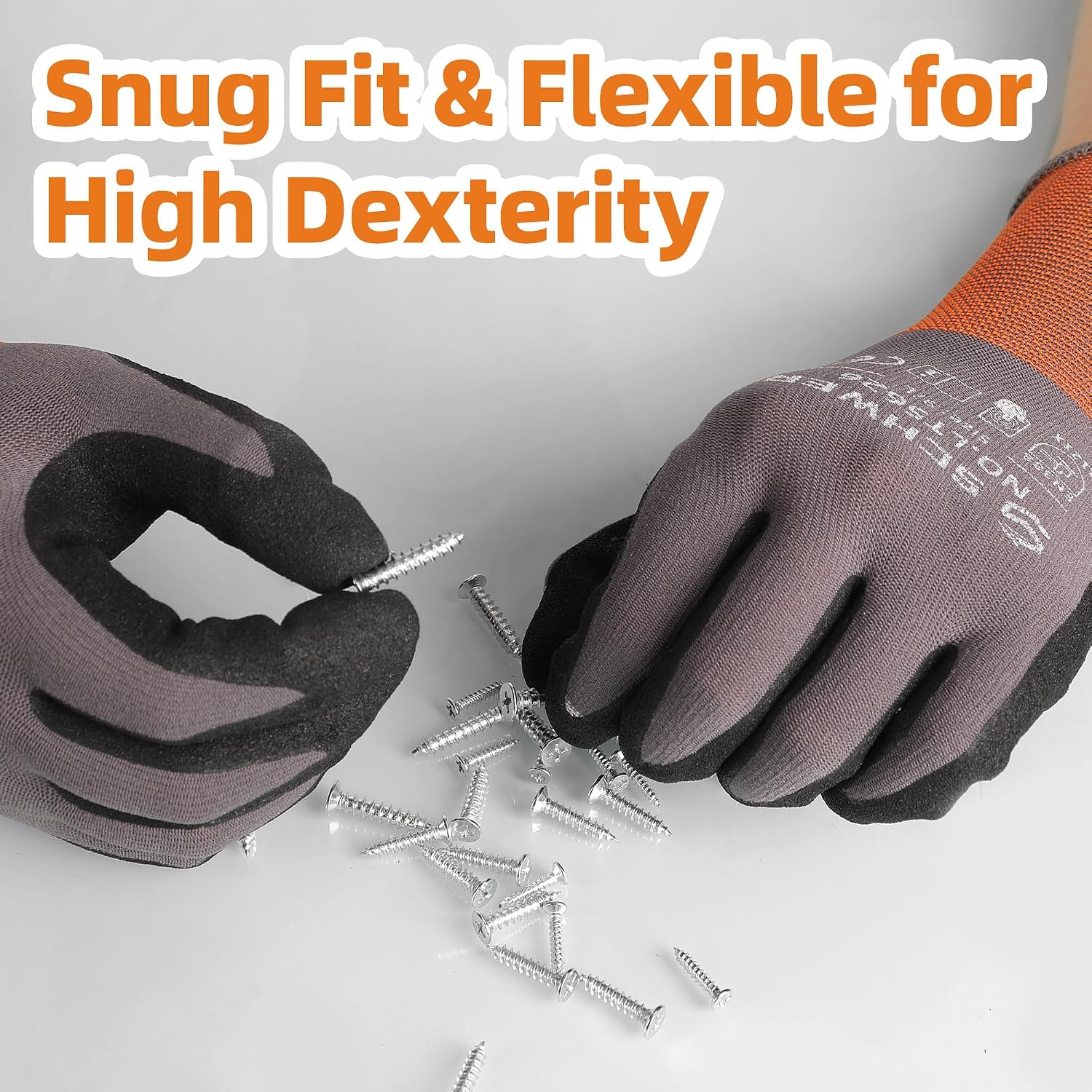 6 Pairs Heavy Duty Work Gloves - Touch Screen Gloves recension och pris