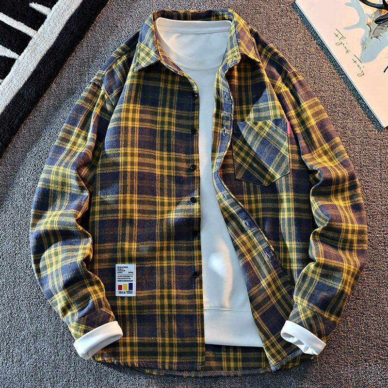 2025 New Arrival Mens Plaid Sh - Flannel Shirt Lined recension och pris