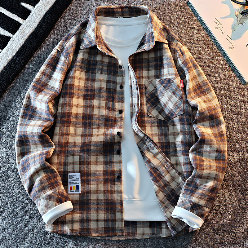 2025 New Arrival Mens Plaid Sh - Flannel Shirt Lined recension och pris