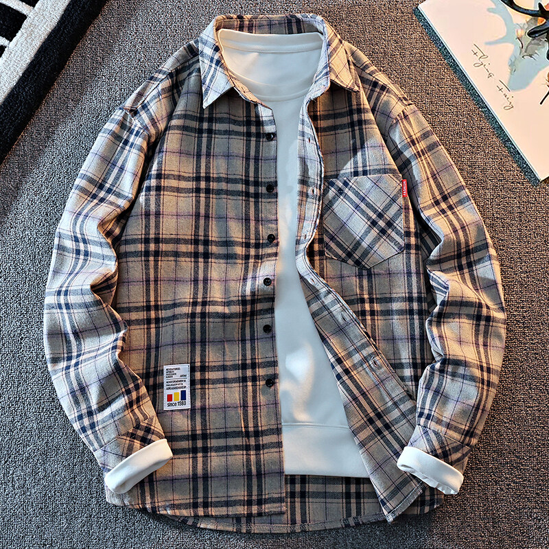 2025 New Arrival Mens Plaid Sh - Flannel Shirt Lined recension och pris