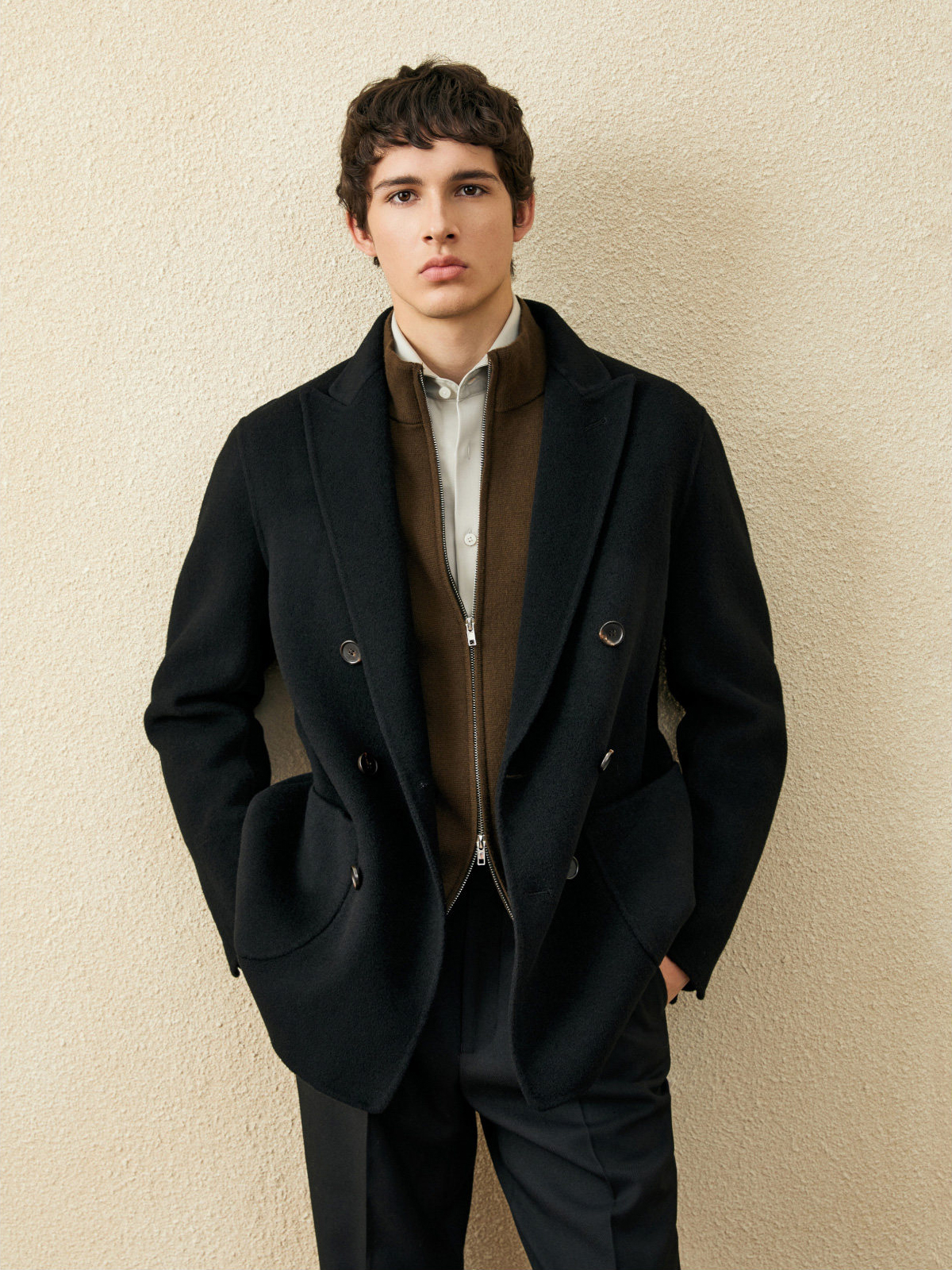 Men‘s 100% Wool Short Coat | B - Wool Coat Peacoat recension och pris