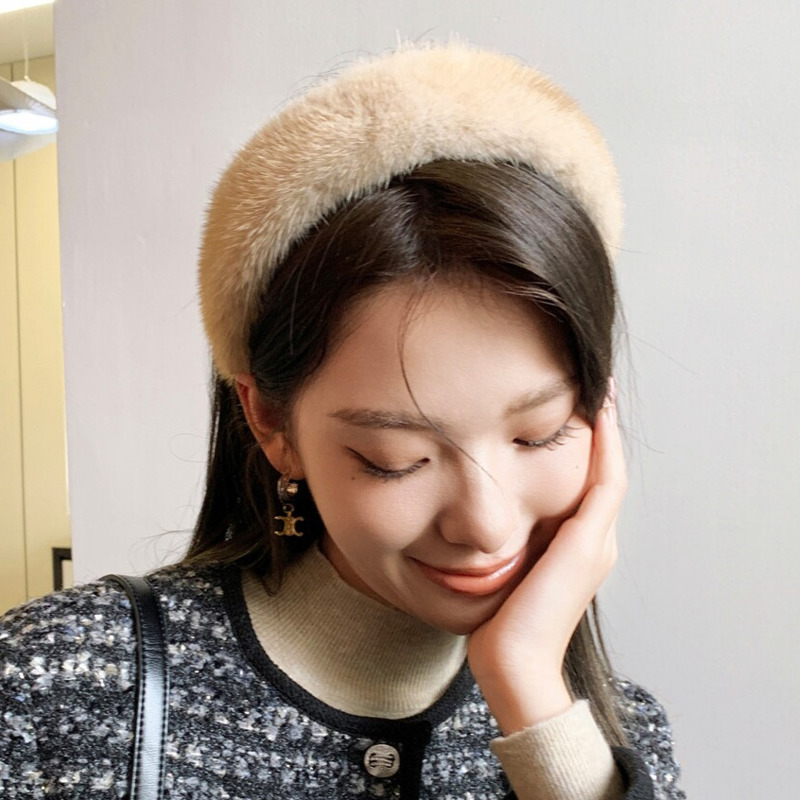 Real Mink Fur Headband Natural - Winter Headband Fleece recension och pris