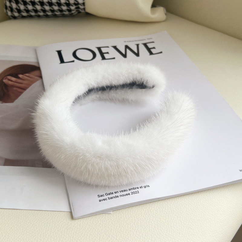 Real Mink Fur Headband Natural - Winter Headband Fleece recension och pris