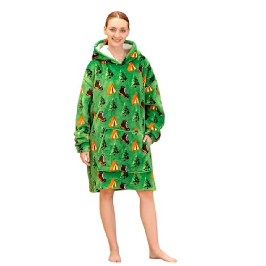 Wearable Blanket Hoodie for Ad - Sherpa Hoodie Fleece recension och pris