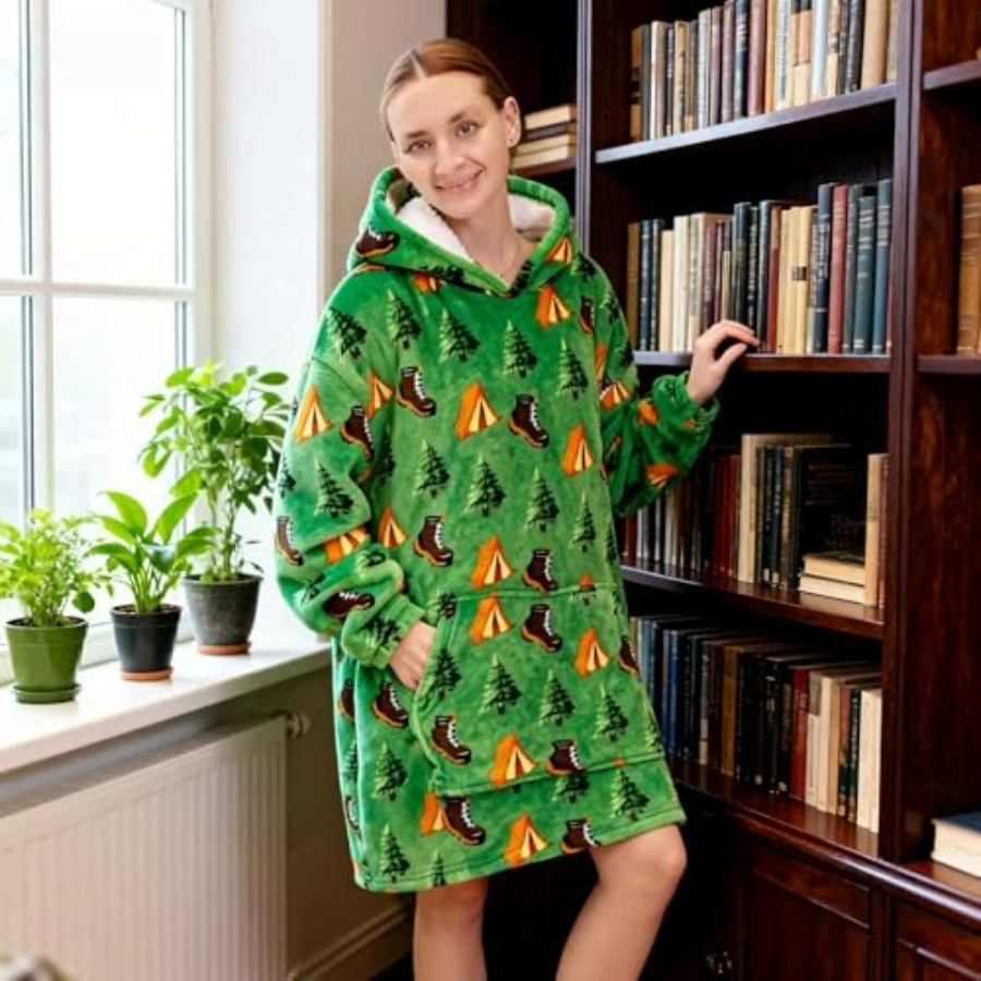 Wearable Blanket Hoodie for Ad - Sherpa Hoodie Fleece recension och pris
