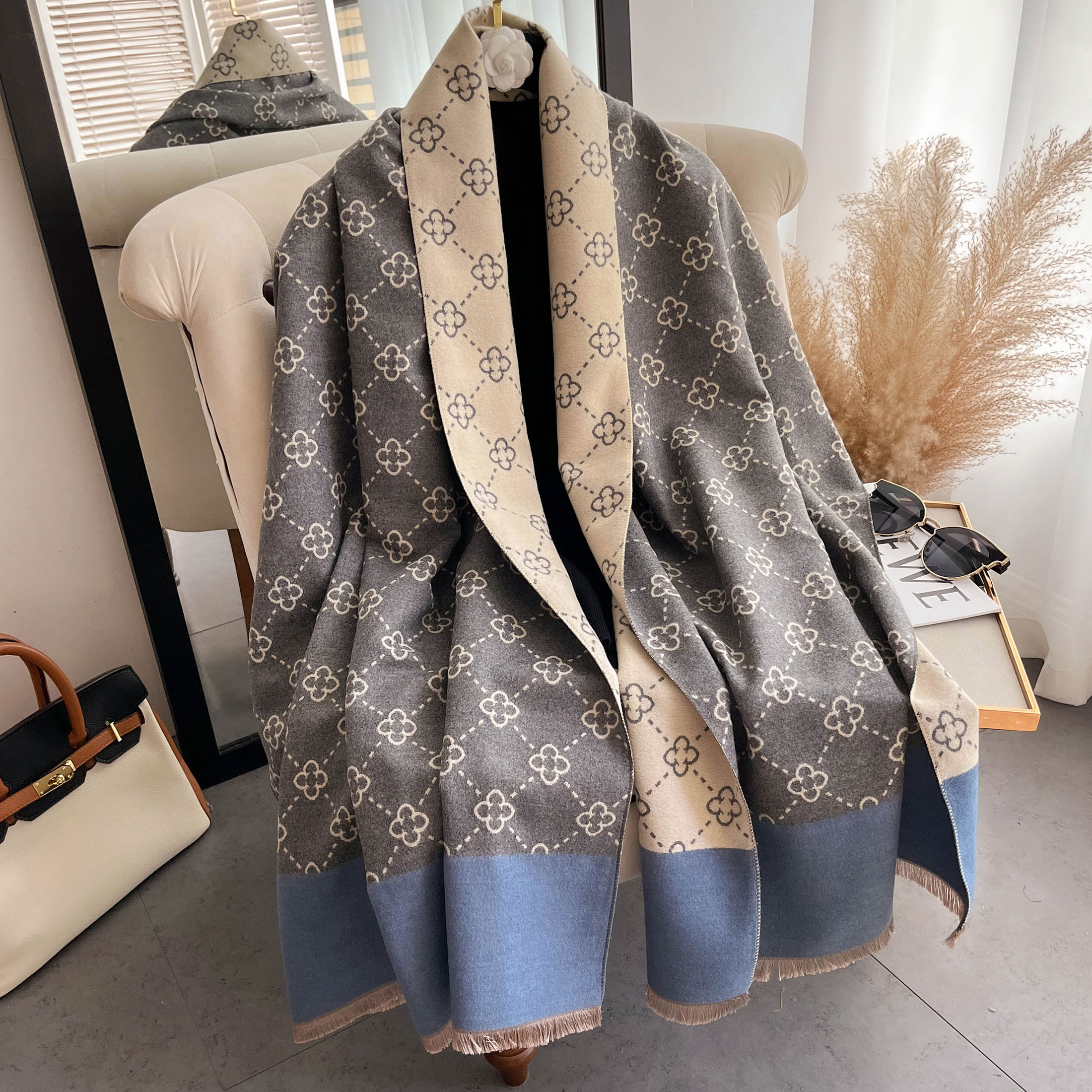NEW Luxury Winter Thick Warm S - Wool Scarf Men recension och pris