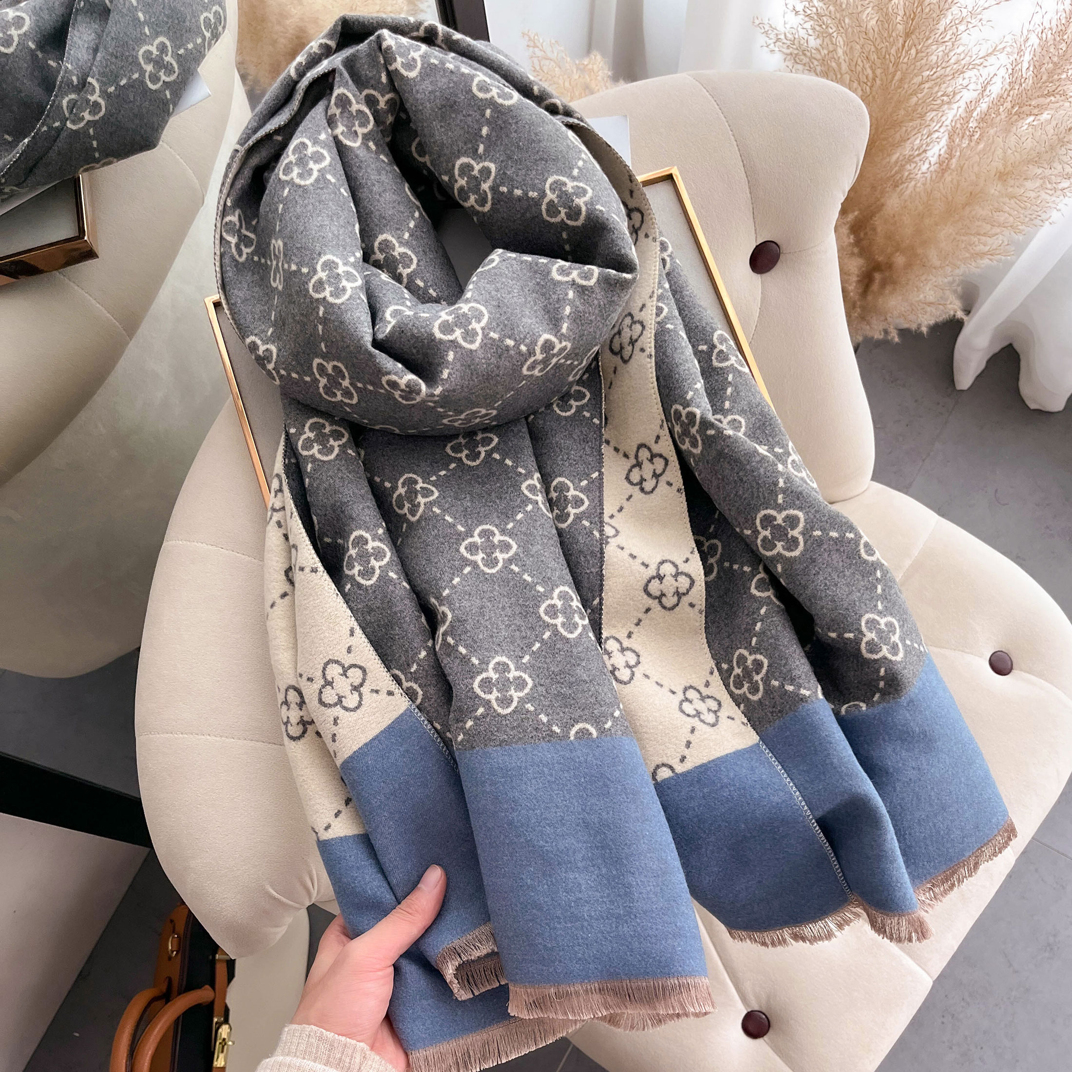 NEW Luxury Winter Thick Warm S - Wool Scarf Men recension och pris
