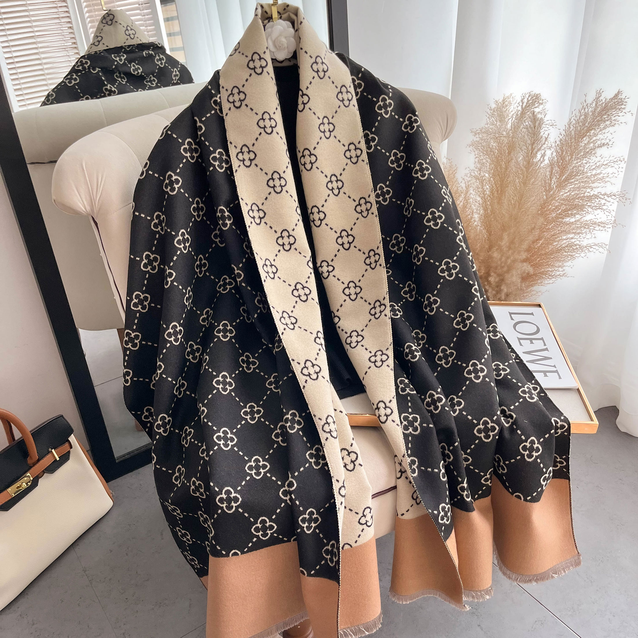 NEW Luxury Winter Thick Warm S - Wool Scarf Men recension och pris