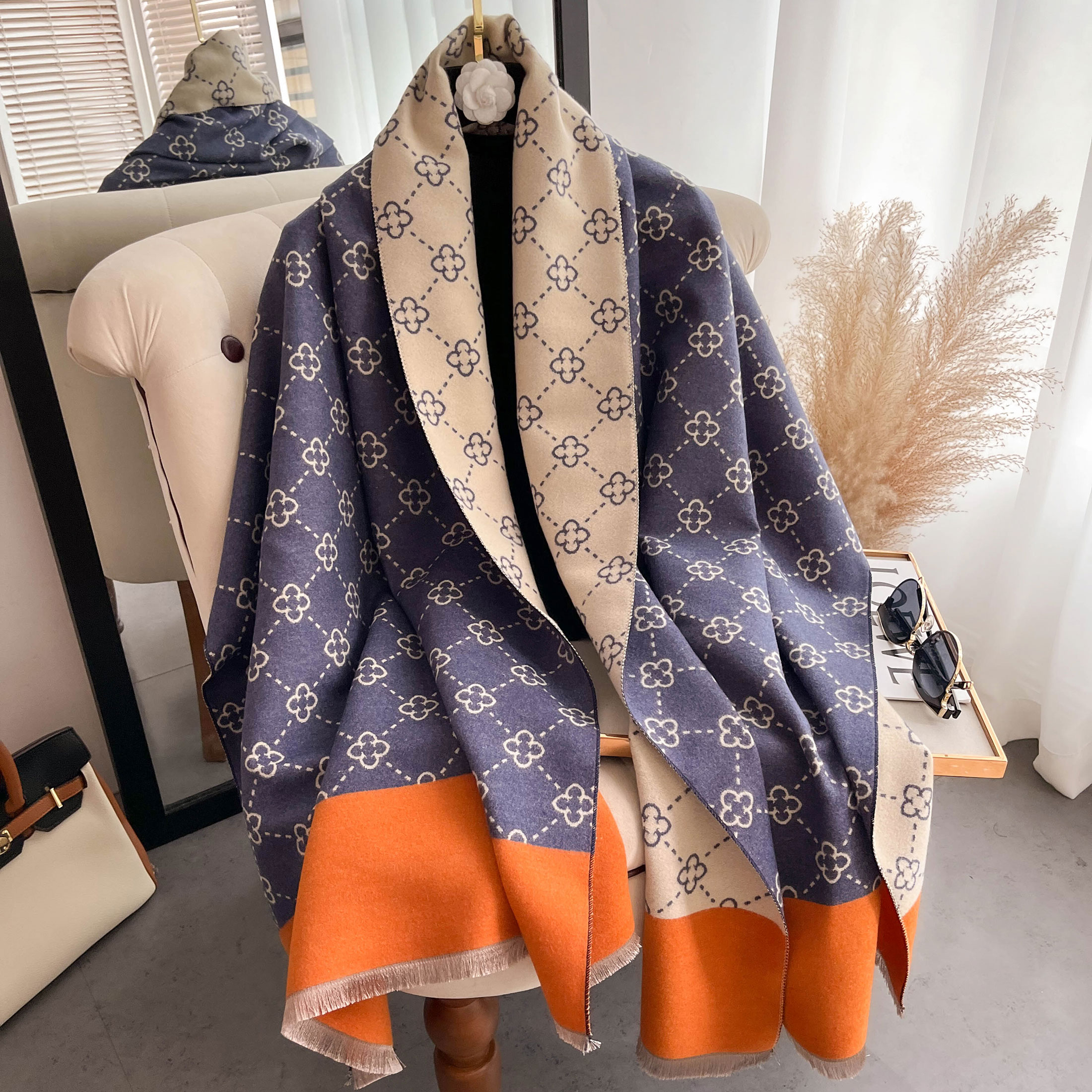 NEW Luxury Winter Thick Warm S - Wool Scarf Men recension och pris