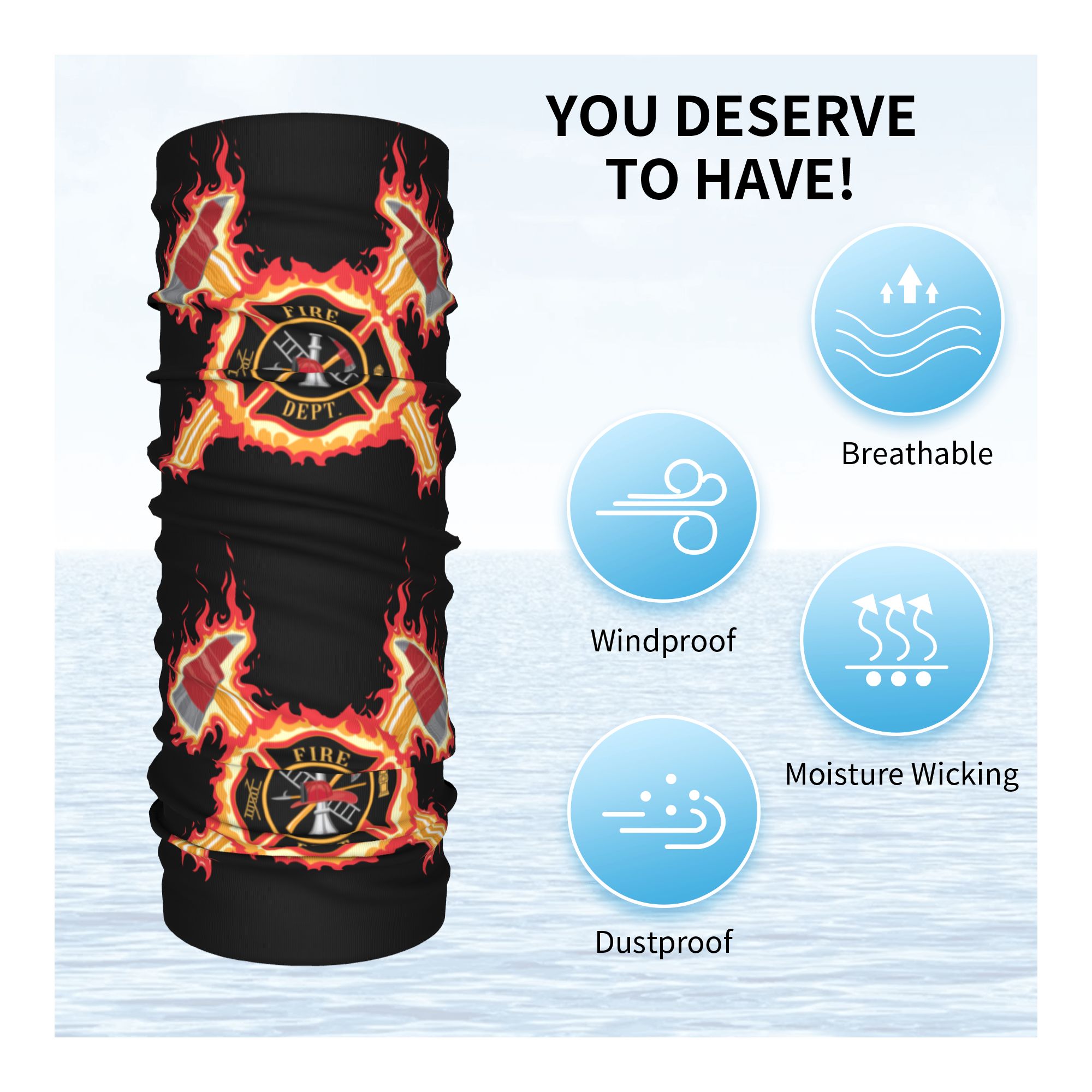 Custom Firefighter Cross Banda - Neck Gaiter Fleece recension och pris