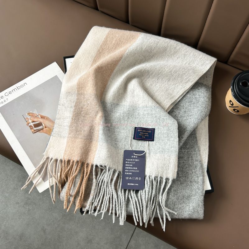 Autumn and winter classic chec - Wool Scarf Men recension och pris