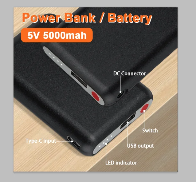 Power Bank  5V 5000mAh Heated  - Heated Vest Battery recension och pris