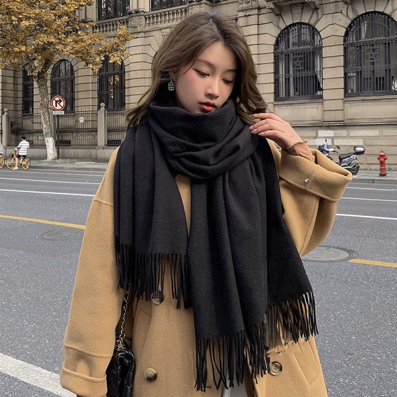 New Black Scarf Cashmere Woman - Wool Scarf Men recension och pris