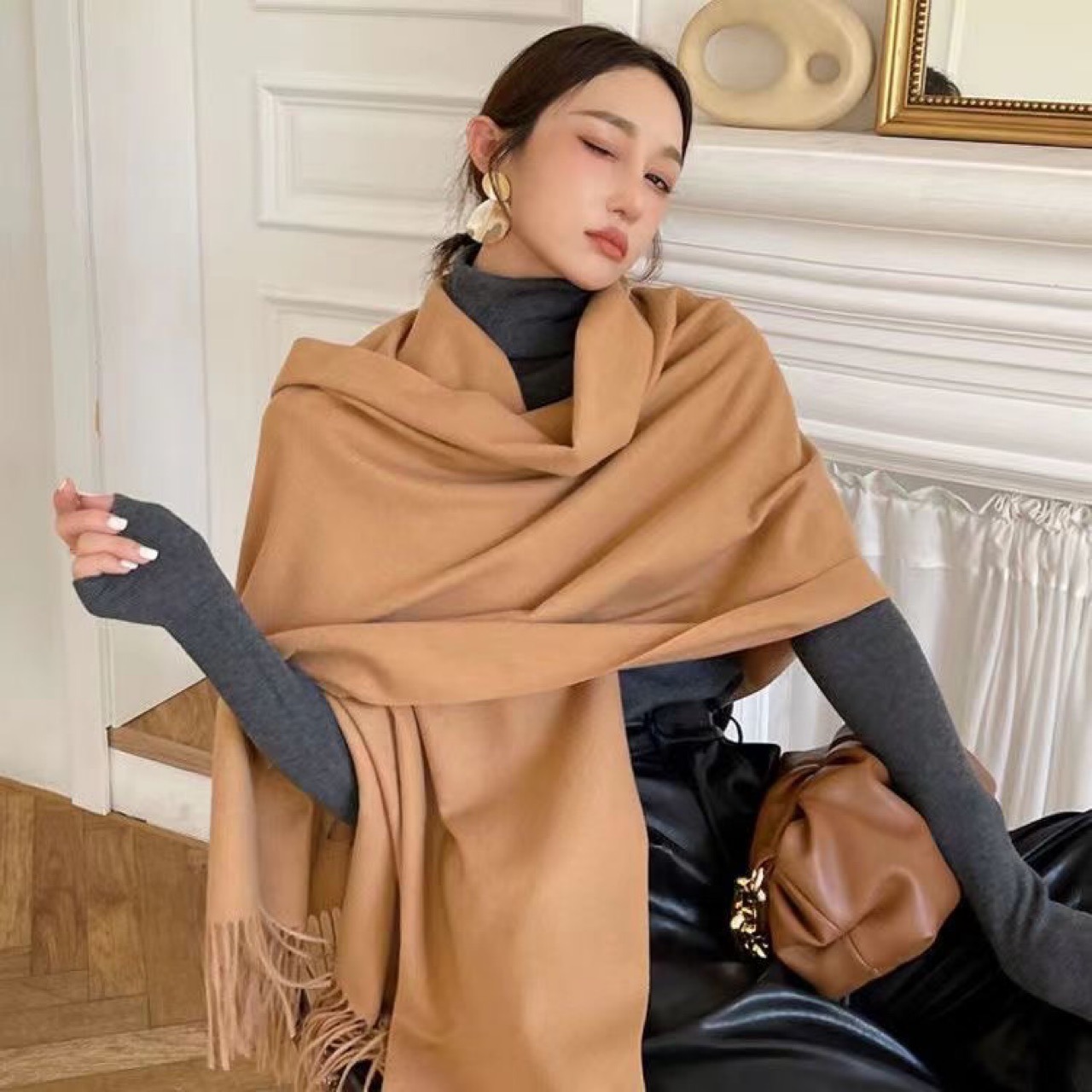 New Black Scarf Cashmere Woman - Wool Scarf Men recension och pris