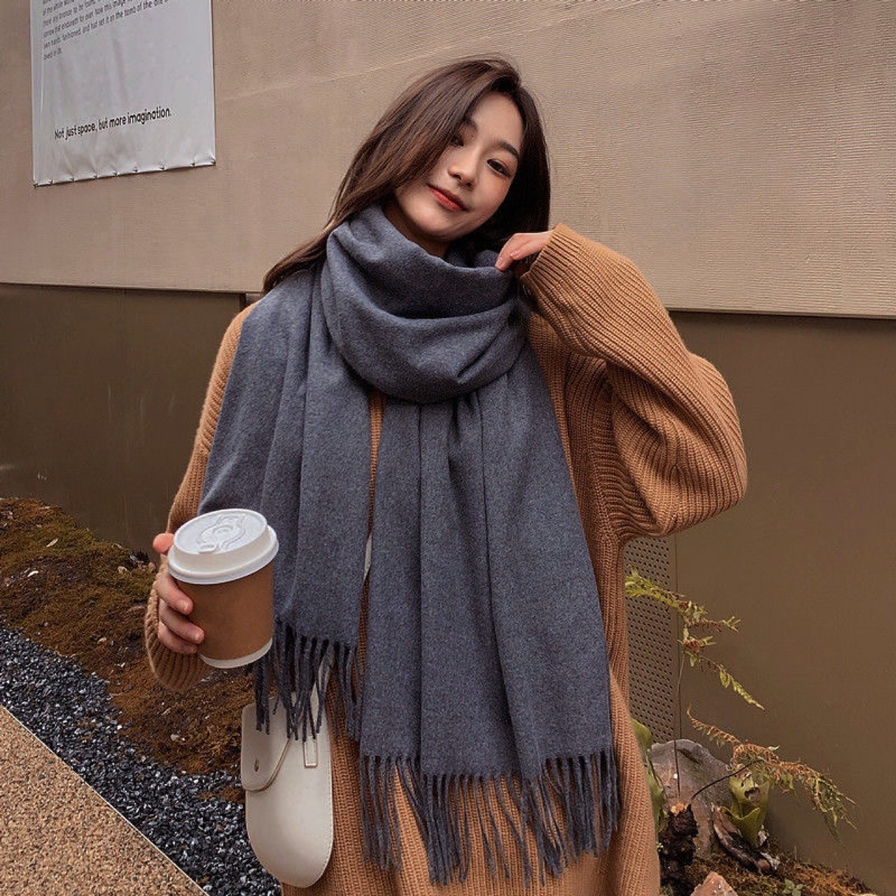 New Black Scarf Cashmere Woman - Wool Scarf Men recension och pris