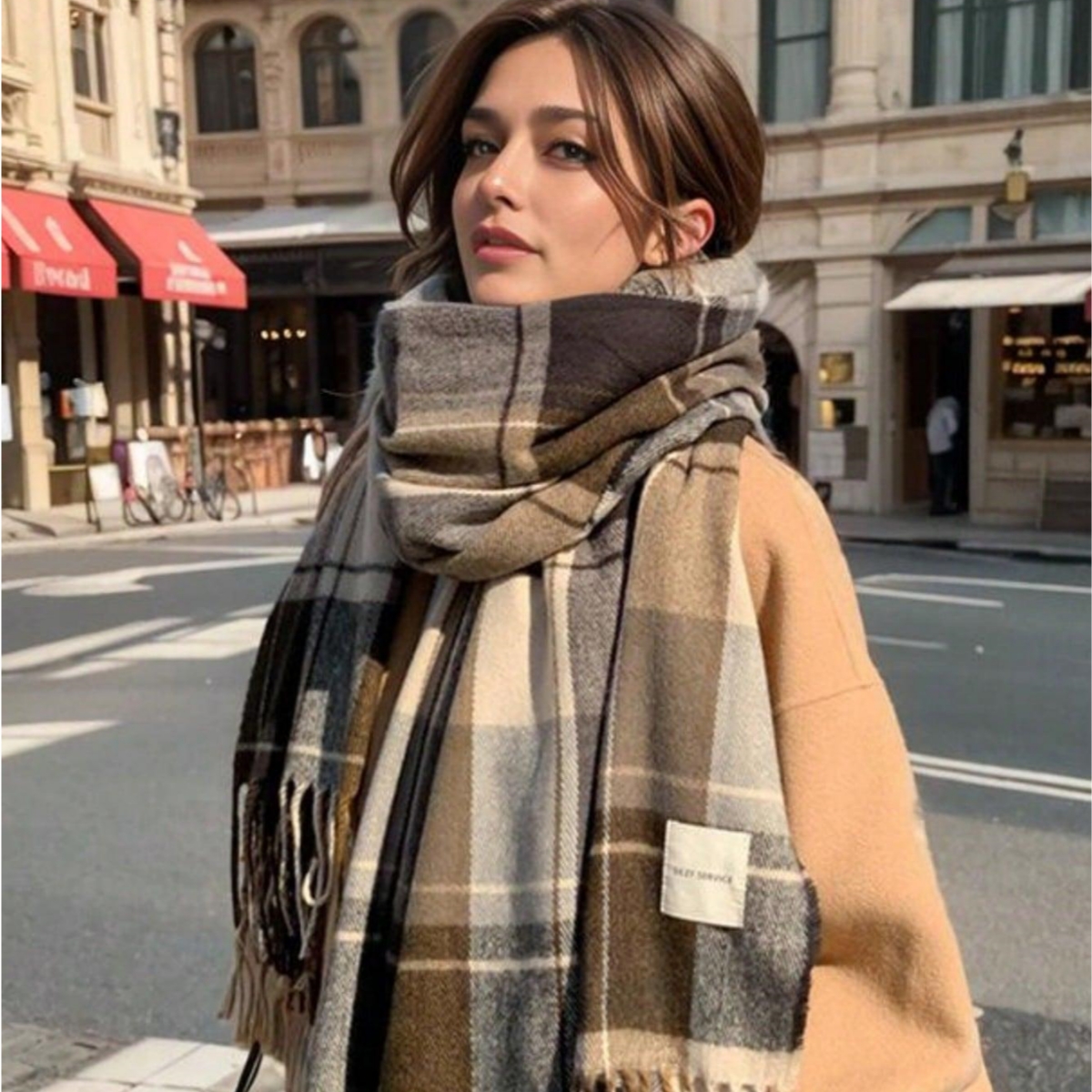 1 pc Fashionable and warm Brit - Wool Scarf Men recension och pris