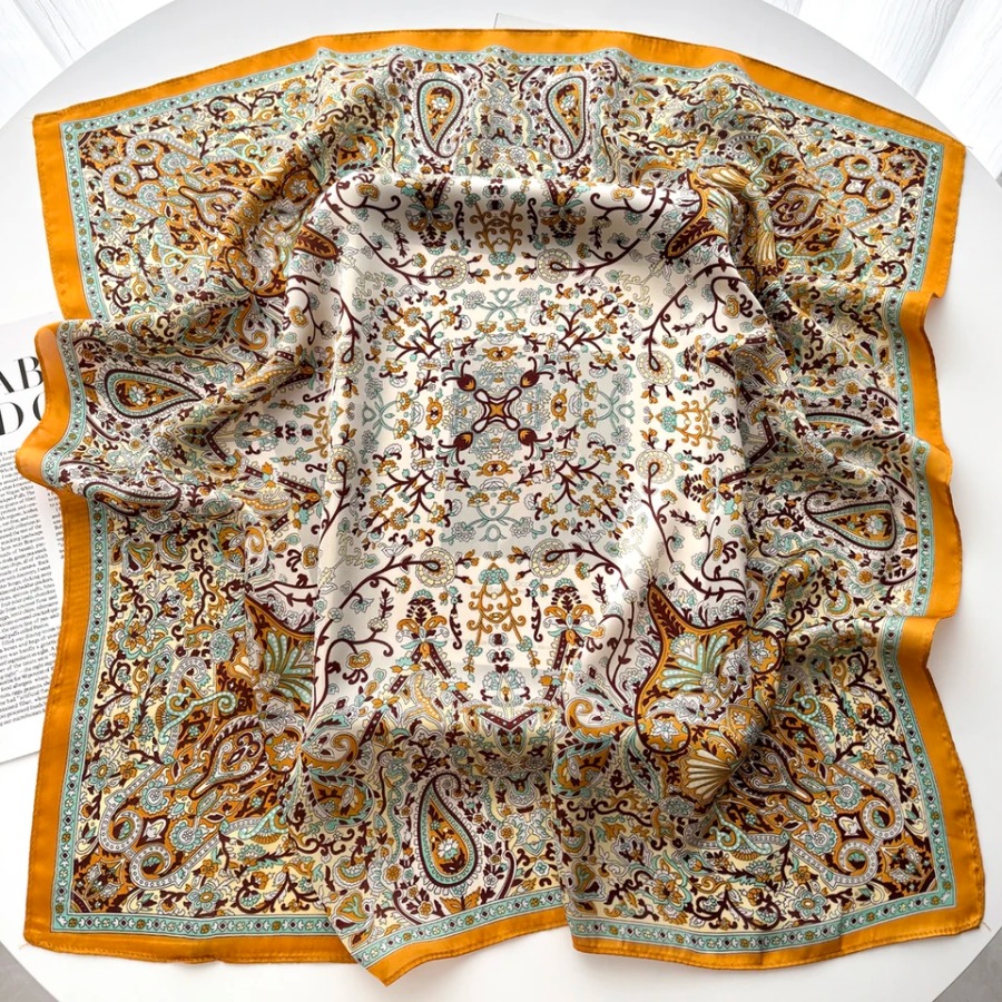 2025 Silk Shawl Square Scarf F - Shawl Wrap Winter recension och pris