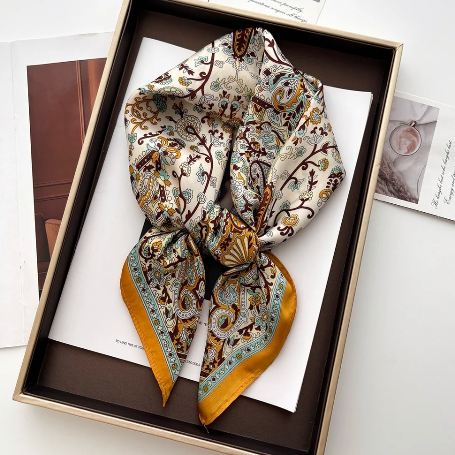 2025 Silk Shawl Square Scarf F - Shawl Wrap Winter recension och pris